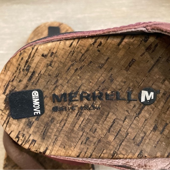 MERRELL Sz 9 Around Town Thong Slip On Neutral Colour Block Sandals - Picture 5 of 14